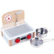 Hape仿真过家家玩具 木质厨房情景模拟3-6岁男女小孩早教礼物儿童礼物 E3151北欧双面厨房
