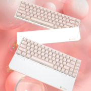 黑峡谷（Hyeku）X1Pro 68键无线蓝牙三模客制化机械键盘热插拔吸音棉PBT透光键帽 白桃西米露 BOX天空蓝轴