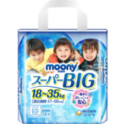 MOONY尤妮佳畅透拉拉裤XXXL14片(18-35kg)尿裤尿不湿(男)透气柔软