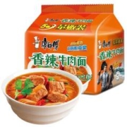 限移动端：康师傅 方便面 香辣牛肉面袋面85g*5 泡面袋装 速食早餐零食 方便食品