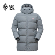 BLACK ICE 黑冰新中长款羽绒服男700蓬加厚防寒户外旅行鹅绒外套男士F8516 黑色 L