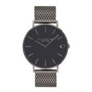 蔻驰（COACH）CHARLES系列  大C标识 编织链41mm 石英表手表情侣男表  14602145