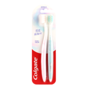 高露洁（Colgate）48孔宽头护龈超细软毛牙刷2支宽柔绵绵丝成人牙刷