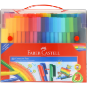 辉柏嘉（Faber-castell）水彩笔可水洗幼儿园可拼砌软头儿童绘画  80色155068