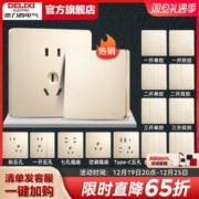 DELIXI 德力西 CD821系列 斜五孔插座