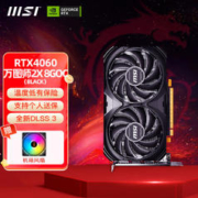 MSI 微星 RTX 4060 Ti 魔龙姬万图师全新台式电脑电竞游戏宣染设计智能学习独立显卡 4060万图师2X OC 8G