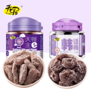 天喔（Ten Wow）盐津梅条韩话梅蜜饯果铺办公室休闲零食罐装蜜饯 110g 2罐 韩话梅+盐津梅条
