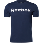 Reebok锐步官方男子TEE黑色室内健身印花运动训练圆领短袖T恤 GN5378_藏青色 A/XL