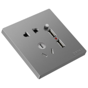 需首购:国际电工  86型插座面板 五孔双USB