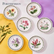Portmeirion 波特美林 异域花草园系列 欧式陶瓷餐盘 20cm*6个装
