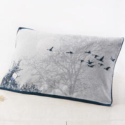 KINGSHORE 金号 A类纯棉枕巾加大加厚枕巾单条装优雅水墨画蓝色186g52cm*80cm