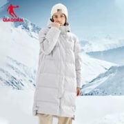 中国乔丹运动羽绒服女2023冬季新款中长款