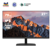优派 27英寸 办公显示器 75Hz Type-C 65W反向充电 IPS硬屏 可壁挂 节能 电脑显示器 VA2730-HU