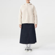 MUJI 無印良品 无印良品 女式长毛抓绒连帽衫