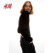 H&M HM女装短外套小香风保暖舒适纹理感短款开衫1177837