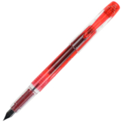 白金（PLATINUM）钢笔 PSQ-300C#11-F 红色 学生练字书写 进口墨水笔透明笔杆0.3mm