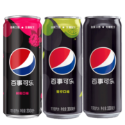 百事可乐 无糖混入 （原味330ml*8罐+树莓味330ml*6罐+青柠味330ml*6罐）