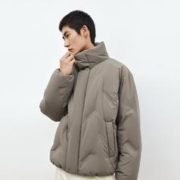 太平鸟男装 男装冬季宽松立领潮流蓄热保暖外套男式羽绒服