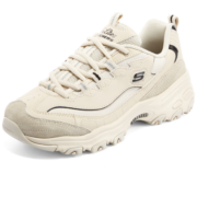 斯凯奇摩卡熊Skechers情侣同款莫兰迪浅色休闲运动鞋增高厚底老爹鞋男女