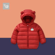 gb 好孩子 family好孩子连帽拉链羽绒服图案印花百搭