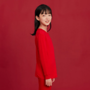 京东百亿补贴：红豆童装 儿童秋衣秋裤套装 H3H1012 好运红 150–170