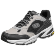 斯凯奇（Skechers）男鞋休闲鞋 运动户外复古拼接厚底增高老爹鞋 237145 灰色/黑色/GYBK 41