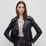 HUGO Hugo Boss 雨果·博斯 Larella-2 女士羊皮机车夹克50487321