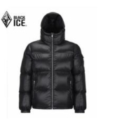BLACKICE 黑冰 男士户外登山徒步连帽防风保暖厚款短款羽绒服 黑色 L