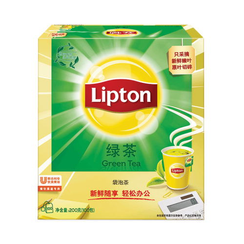 立顿（Lipton）茶叶2023年绿茶安徽黄山下午茶包礼盒非独立袋泡双囊茶包2g*100包