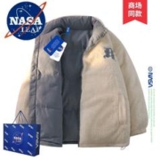 NASA LEAP 男装羊羔绒棉衣男士外套灯芯绒冬季双面穿棉服加绒加厚棉袄男 NA11雾霾蓝 XL