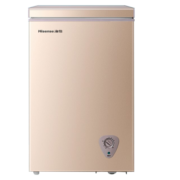 海信 (Hisense) 小冰柜100升 一级能效减霜 冷藏冷冻两用冷柜 小冰箱家用 租房用单温小冰箱以旧换新 BD/BC-100NUD钛空金