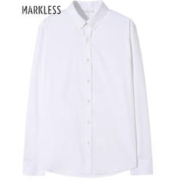 京东PLUS：Markless 衬衫男春季商务休闲衬衣顺滑韩版纯色长袖外套CSB2532M云峰白XL