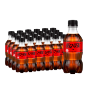 可口可乐（Coca-Cola）零度无糖可乐汽水碳酸饮料 300ml*24瓶*4件