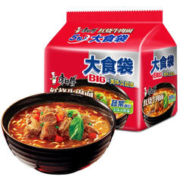 康师傅 方便面 大食袋 红烧牛肉面120g*5袋 泡面袋装速食