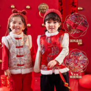 京东百亿补贴：嘟嘟家 儿童拜年服加绒马甲