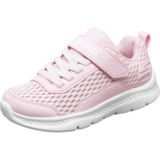 斯凯奇（Skechers）斯凯奇大童鞋夏季女童运动鞋时尚魔术贴轻便网孔儿童鞋子664168L 黑色/紫色BKPR 32