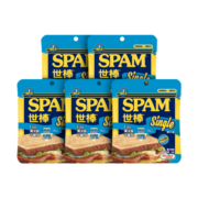 世棒（SPAM）午餐肉清淡口味单片装60g*5 一人食早餐搭档火锅开袋即食独立包装