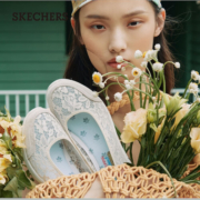 斯凯奇（Skechers）夏季一脚蹬单鞋女士浅口透气蕾丝软底休闲鞋子66666292