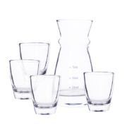 百亿补贴：青苹果观山家用白酒杯套装 6只装10ml白酒杯+6只100ml分酒器 尺寸