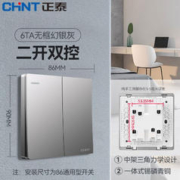 CHNT 正泰 NEW6TA 二开双控开关 幻银灰