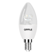 欧普（OPPLE）led E14水晶吊灯灯泡小螺口蜡烛泡螺旋 尖泡 白5W暖白光 10只装