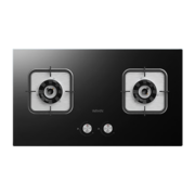 美的（Midea）出品燃气灶天然气5.2kw大火力双眼灶HQ8 厨房家用煤气灶液化气灶钢化玻璃面板台嵌两用灶WAHIN 【5.2KW铜火盖 防风支架】天然气