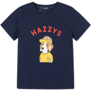 哈吉斯（HAZZYS）品牌童装男童圆领衫夏季新款中大童卡通纯色短袖T恤 塔塔粉 165cm