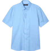 雅戈尔（YOUNGOR）短袖衬衫男素色竹浆纤维衬衫不易皱天然免烫垂性好舒适透气 VSZX124930IFY浅蓝 41