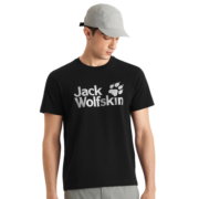 Jack Wolfskin狼爪T恤男 吸湿速干 春夏透气日常通勤圆领短袖5818375 Z 5818375黑色6000 M码175/96A