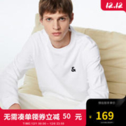 杰克琼斯 撞色胶印棉布卫衣上衣A06