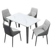 芝华仕餐桌椅组合现代轻奢岩板极简可伸缩折叠PT027餐椅