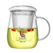 物生物（RELEA）茶杯男女士茶水分离杯玻璃杯带过滤水杯办公泡茶杯子耐高温花茶杯