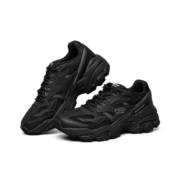 斯凯奇（Skechers）机械复古老爹鞋子男士厚底增高网面潮流黑色237121 全黑色/BBK 42