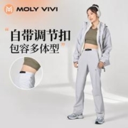 88VIP会员：MOLY VIVI 魔力薇薇 沈梦辰同款MOLYVIVI抗油污冲锋软壳女户外滑雪裤防风防水登山裤